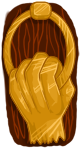 Gold Hand Knocker